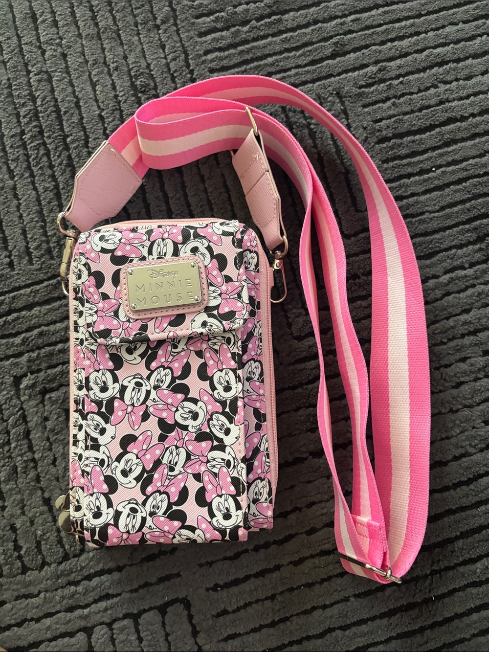 Disney Minnie Mouse Pink Patterned Crossbody Purse